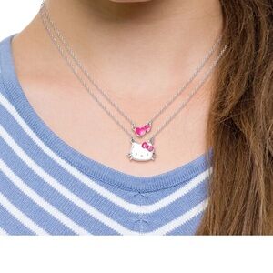Hello Kitty, Enamel Hearts Double Necklace Set